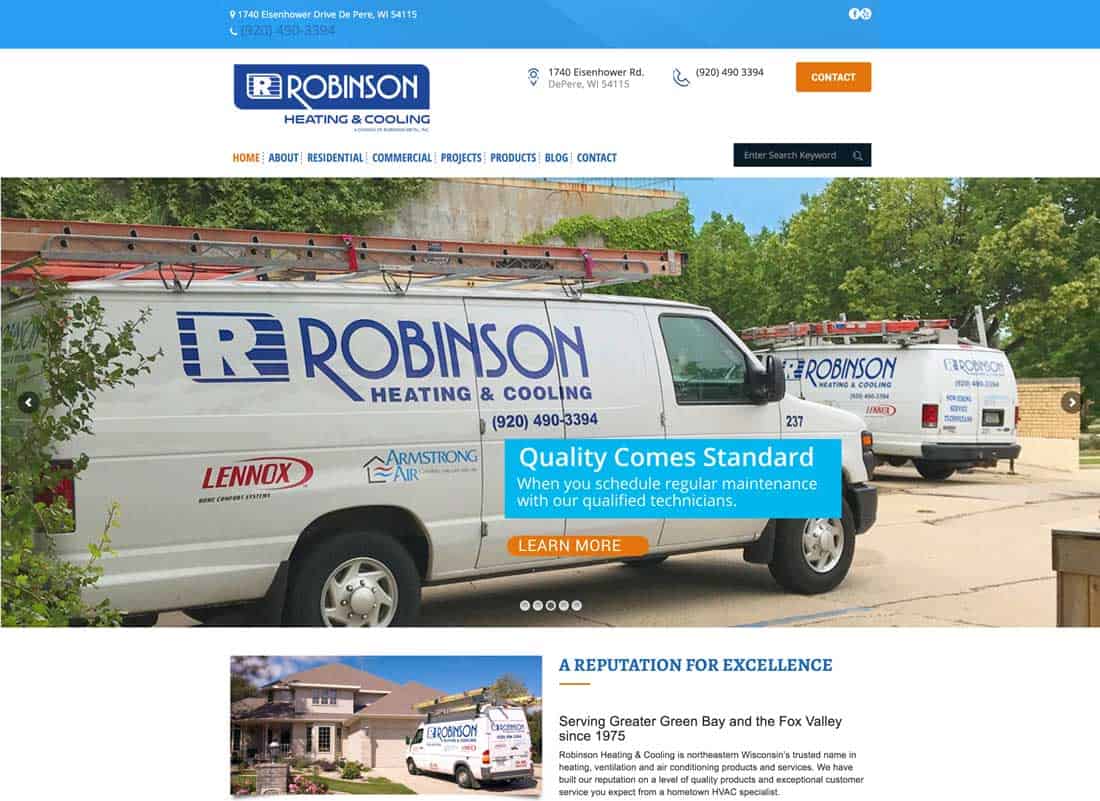 Read more about the article Robinson Heating & Cooling revises its website for easy viewing